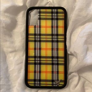 Yellow Wildflower Plaid iPhone X/XS case